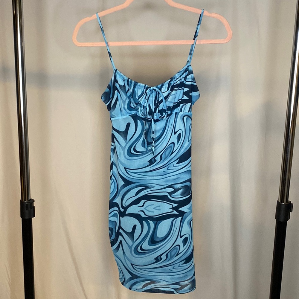 Liz and Sarah Retro Blue Mini Dress